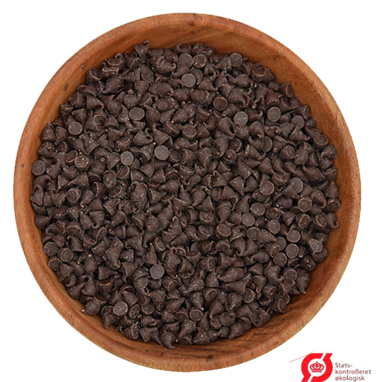 Økologiske 48% Mørk chokoladedråber -(12000 stk) bagestabil