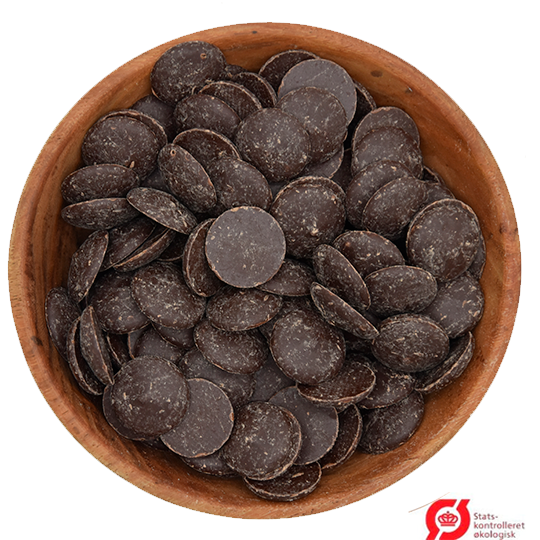 Økologiske chokoladeknapper - Mørk 70% (couverture).
